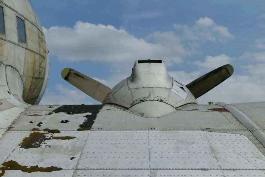 Aircraft with corrosion on the wing
